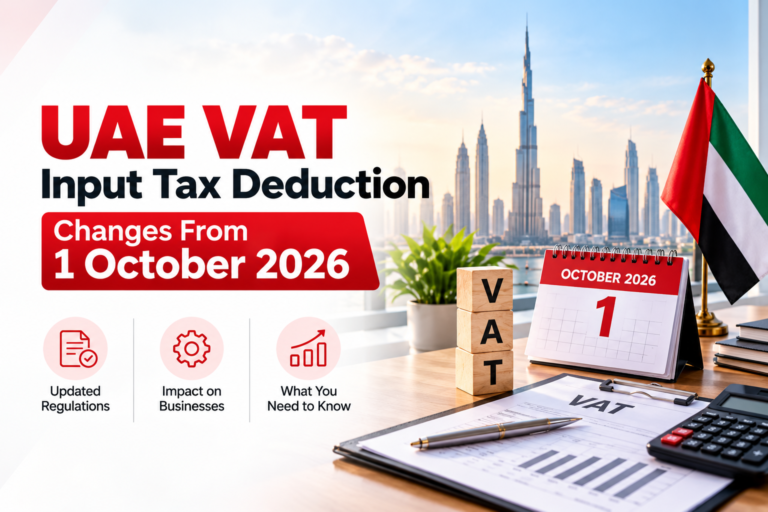 UAE VAT input tax deduction changes